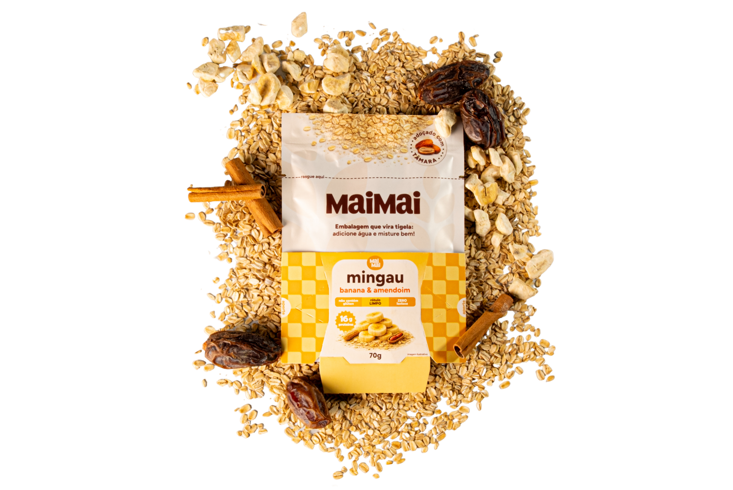 Mingau Banana e Amendoim